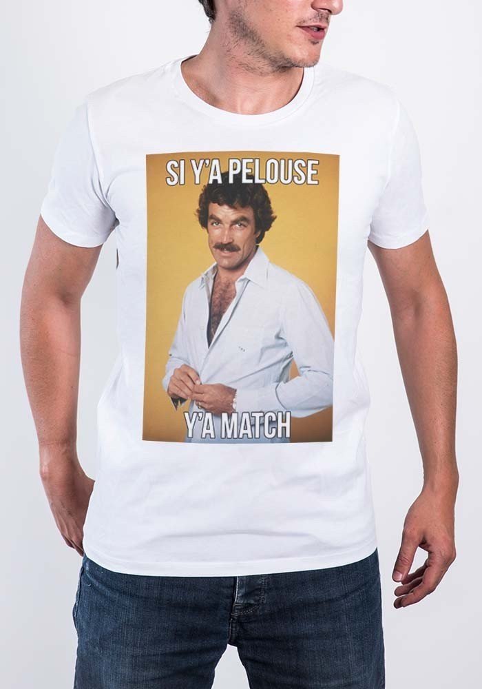 T-shirt Homme Col Rond "Si y'a pelouse" - Styley | Tshirt-corner.com