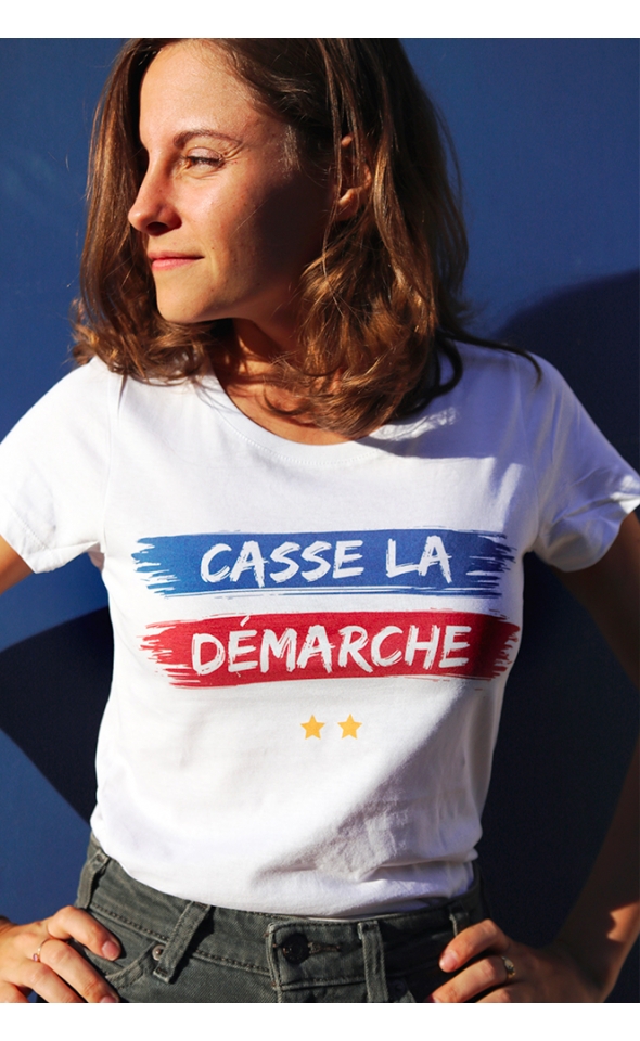 tee shirt casse la demarche femme 